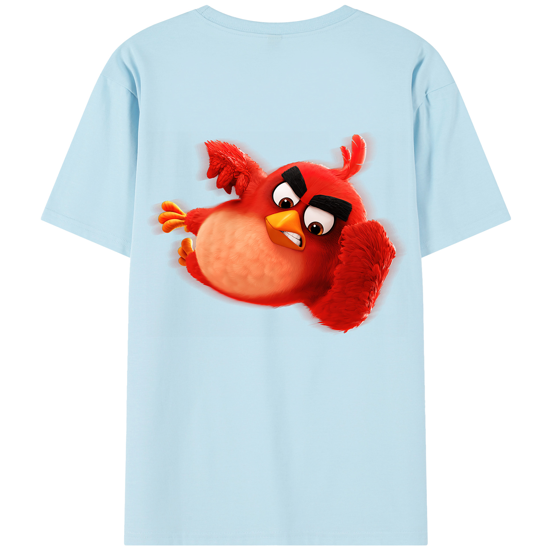 （画像用） Angry Birds アングリーバード 綿100％半袖Tシャツ（背面プリント）